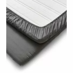 Cura Of Sweden Calm Lakana Pellava 90x200 Cm, Tummanharmaa