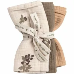 Garbo & Friends Blackberry Muslin Röyhtäytysliinat 3-pakkaus, 40X40 Cm