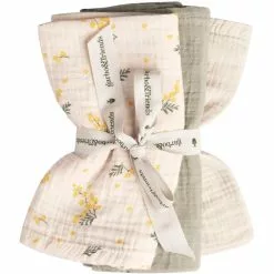 Garbo & Friends Mimosa Muslin Röyhtäytysliinat 3-pakkaus, 40X40 Cm