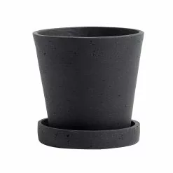 Hay Flowerpot Ruukku Pikkulautasella Musta, Ø11 Cm S