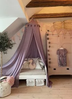 JaBaDaBaDo Canopy Vuodekatos, Misty Grey Pink -Outdoor Textiles myynti jabadabado sankykatos valkoinen 15 5