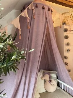 JaBaDaBaDo Canopy Vuodekatos, Misty Grey Pink -Outdoor Textiles myynti jabadabado sankykatos valkoinen 16 5