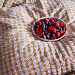 Juna Bæk & Bølge Tyynynpäällinen 50x60 Cm, Hiekanvärinen / Vaaleansininen -Outdoor Textiles myynti juna bk blge tyynynpaallinen 34