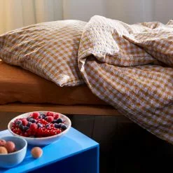 Juna Bæk & Bølge Tyynynpäällinen 50x60 Cm, Hiekanvärinen / Vaaleansininen -Outdoor Textiles myynti juna bk blge tyynynpaallinen 35