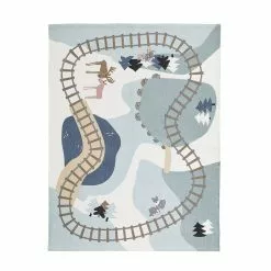 Kids Concept Edvin Metsämatto 130x170, Sininen