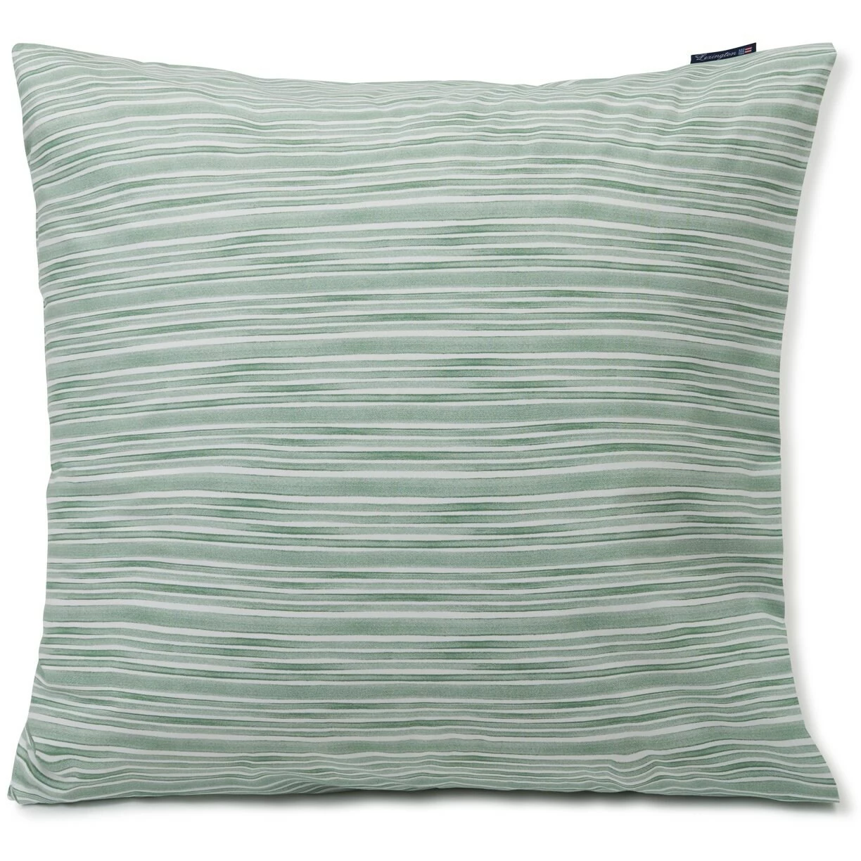 Lexington Striped Cotton Poplin Tyynynpäällinen 65x65 Cm, Vihreä / Valkoinen 1 Lexington Striped Cotton Poplin Tyynynpäällinen 65x65 Cm, Vihreä / Valkoinen