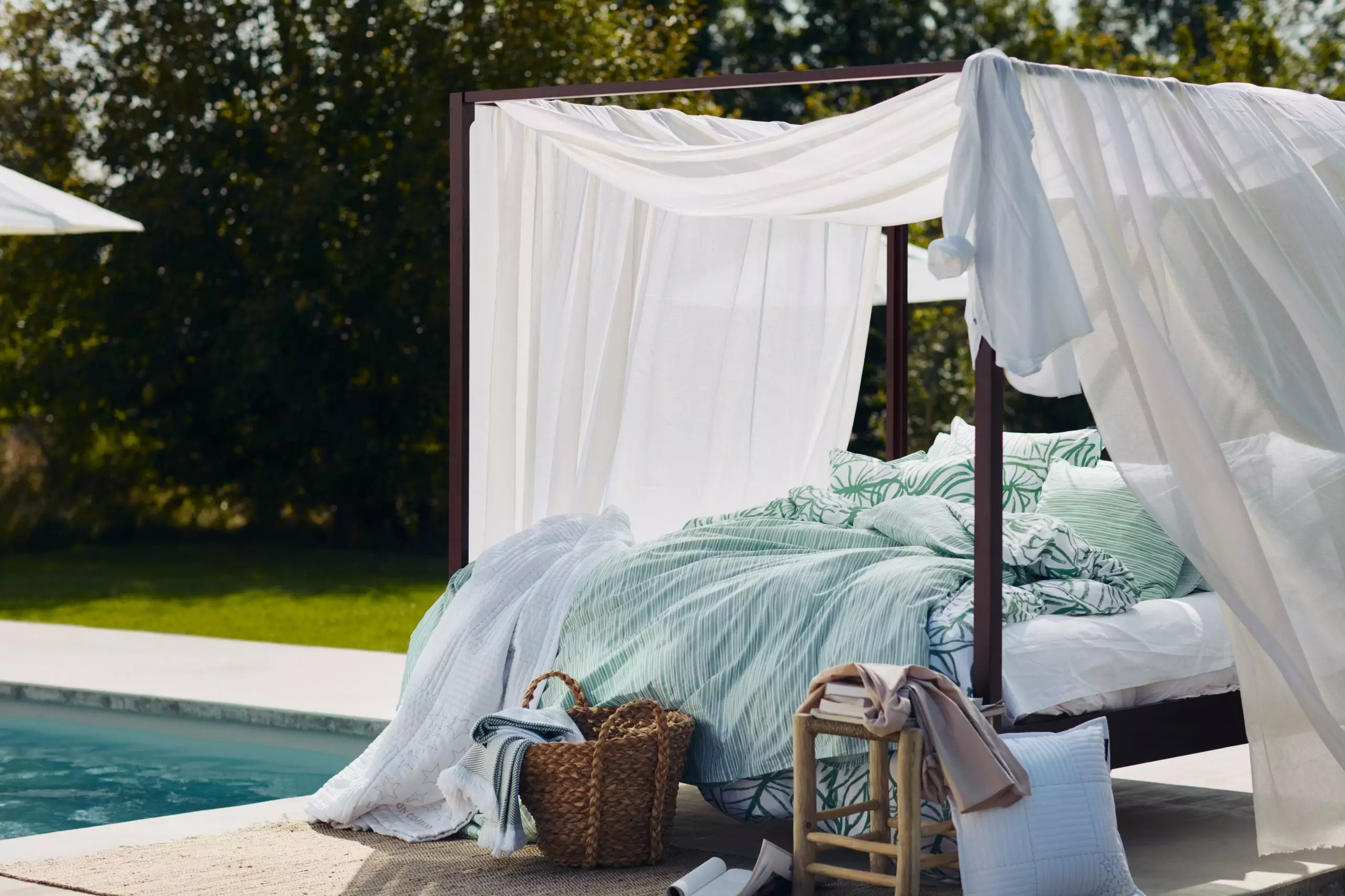 Lexington Striped Cotton Poplin Tyynynpäällinen 65x65 Cm, Vihreä / Valkoinen 2 Lexington Striped Cotton Poplin Tyynynpäällinen 65x65 Cm, Vihreä / Valkoinen - Image 2