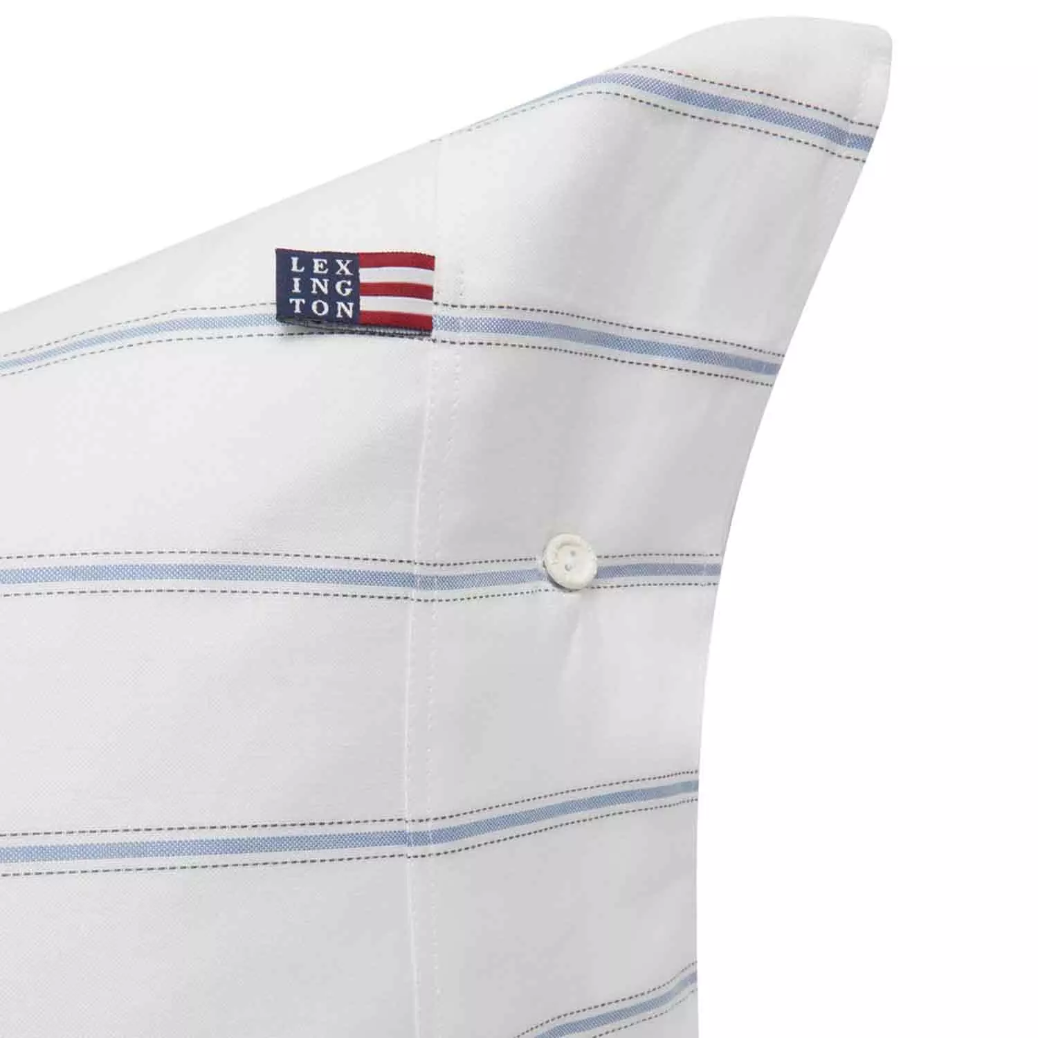 Lexington Striped Lyocell/Cotton Tyynynpäällinen Valkoinen/Sininen, 65x65 Cm 2 Lexington Striped Lyocell/Cotton Tyynynpäällinen Valkoinen/Sininen, 65x65 Cm - Image 2