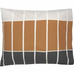 Marimekko Tiiliskivi Tyynynpäällinen 50x60 Cm, Beige / Charcoal / Tummanruskea