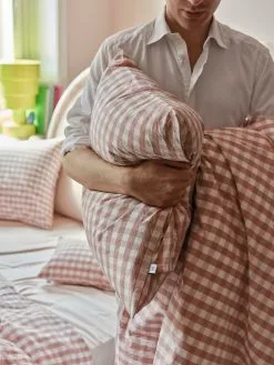 Mille Notti Casella Tyynynpäällinen 60x80 Cm, Pinkki/Ivory -Outdoor Textiles myynti mille notti casella orngott darkgrey ivory 4