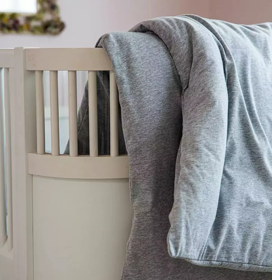 Mille Notti Poema Baby Duvet Cover 100x130cm, Light Gray 2 Mille Notti Poema Baby Duvet Cover 100x130cm, Light Gray - Image 2