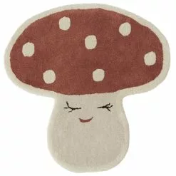 OYOY Malle Mushroom Matto 75x77 Cm, Punainen