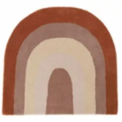 OYOY Rainbow Matto 88x90 Cm, Choko