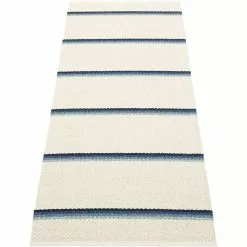 Pappelina Olle Matto Sininen / Tausta Vanilla, 70x180 Cm