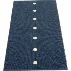 Pappelina Peg Rug 70x140 Cm, Dark Blue/Vanilla