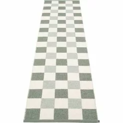 Pappelina Pix Matto Army / Vanilla / Sage, 70x300 Cm