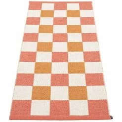 Pappelina Pix Rug Flamingo / Vanilla / Light Orange, 70x160 Cm
