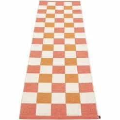Pappelina Pix Rug Flamingo / Vanilla / Light Orange, 70x240 Cm