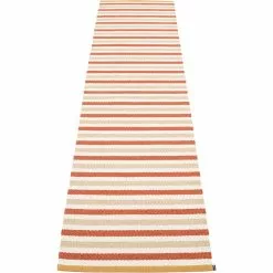 Pappelina Teo Matto Tiilenpunainen / Beige / Vanilla, 70x300 Cm