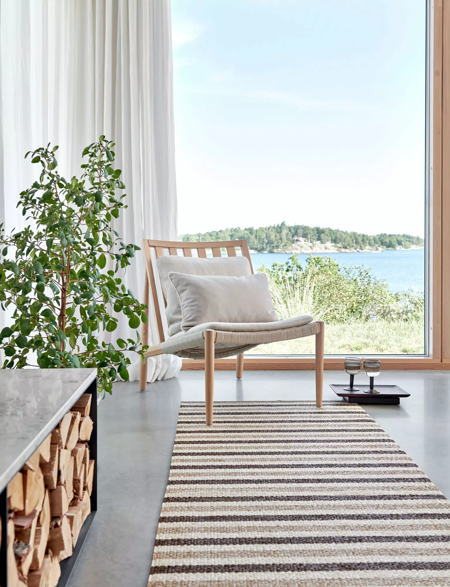 Pappelina Teo Matto Ruskea / Beige / Vanilla, 70x240 Cm 2 Pappelina Teo Matto Ruskea / Beige / Vanilla, 70x240 Cm - Image 2