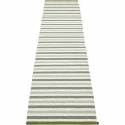 Pappelina Teo Matto Sage / Army / Vanilla, 70x300 Cm