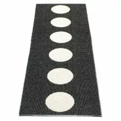 Pappelina Vera Matto 70x375 Cm, Black/Vanilla