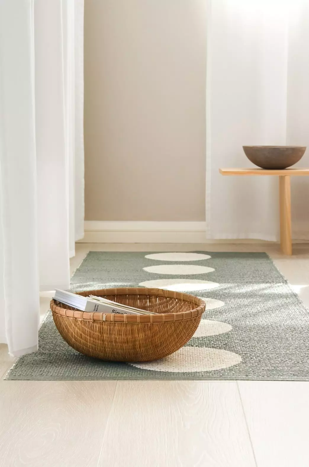 Pappelina Vera Matto Army/ Vanilla, 70x225 Cm 4 Pappelina Vera Matto Army/ Vanilla, 70x225 Cm - Image 4