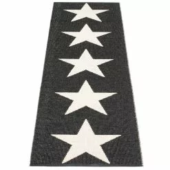 Pappelina Viggo One Matto 70x350 Cm, Black/Vanilla