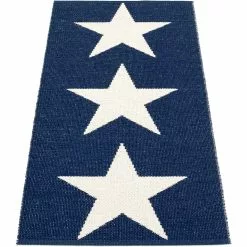 Pappelina Viggo One Matto Dark Blue/ Vanilla, 70x150 Cm