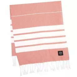 Recycled By Wille Badlakan Hamam Alma 80x180cm Orange/vit Kylpylakana 80x180 Cm Oranssi