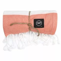 Recycled By Wille Badlakan Hamam Alma 80x180cm Orange/vit Kylpylakana 80x180 Cm Oranssi -Outdoor Textiles myynti recycled by wille badlakan hamam alma 80x180cm orange vit 3