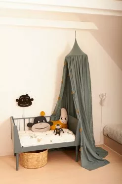 Roommate Vuodekatos Tupsuilla, Sea Grey 7 Roommate Vuodekatos Tupsuilla, Sea Grey -Outdoor Textiles myynti roommate vuodekatos tupsuilla 2