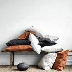 Tell Me More Linen Tyynynpäällinen 65x65 Cm, Amber -Outdoor Textiles myynti tell me more tyynynpaallinen pellava 65x65 cm 19